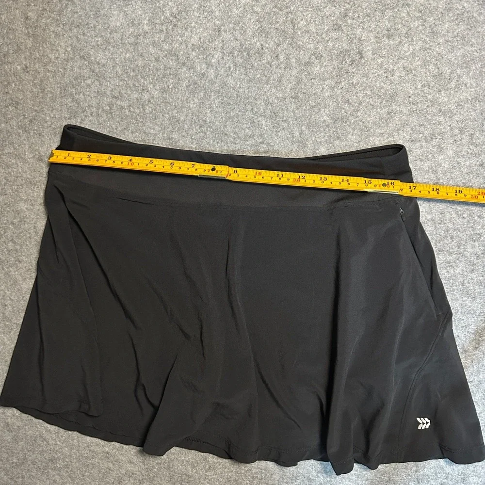 All in Motion Active‎ Skort Large Black Recycled Polyester Spandex Stretch